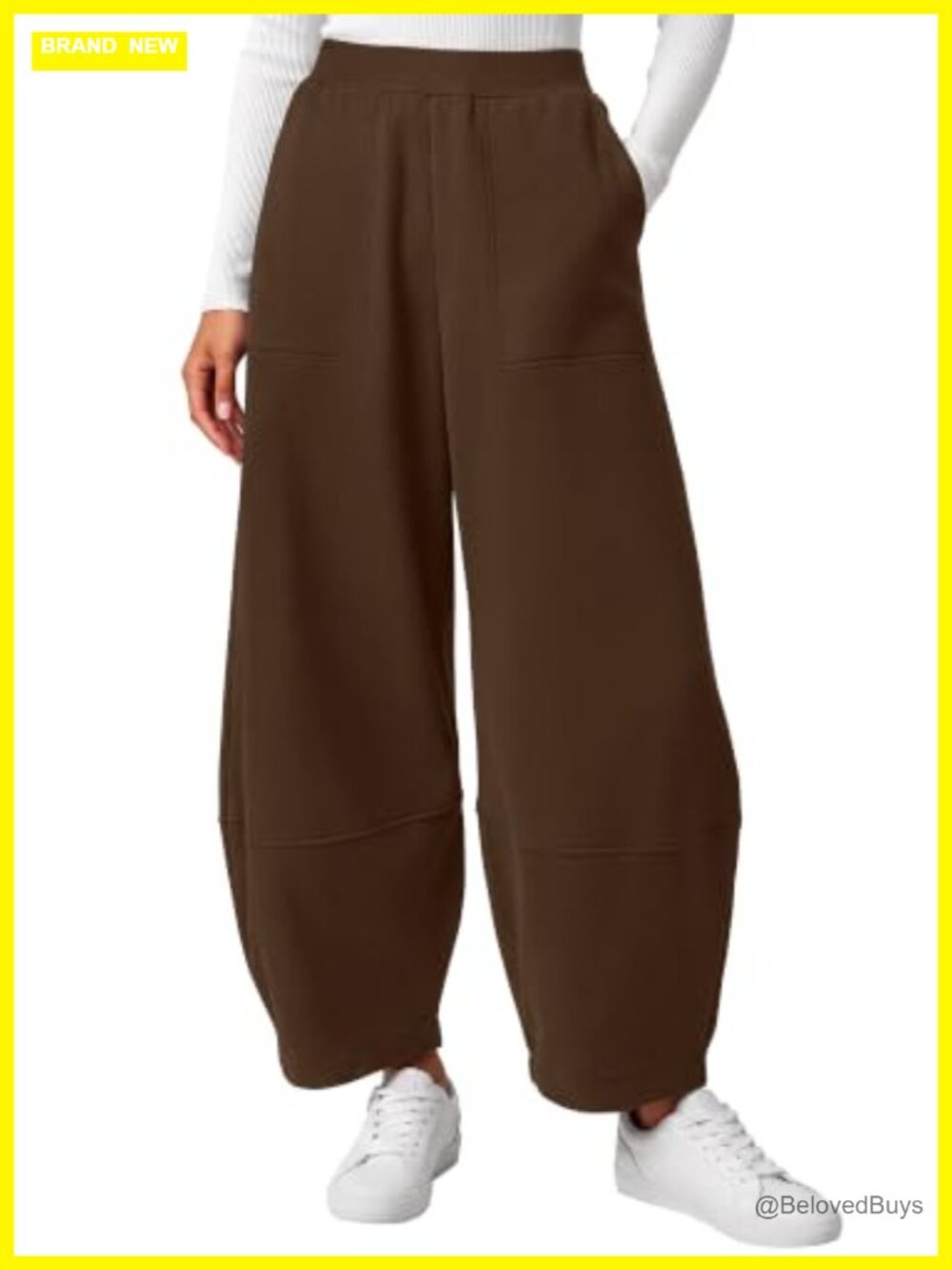 Wide Leg Sweatpants French Terry High Waisted Harem Ankle Pants